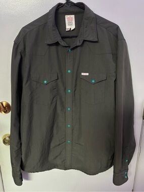Topo Designs Men's XL Snap-Up Long Sleeve Collared Shirt